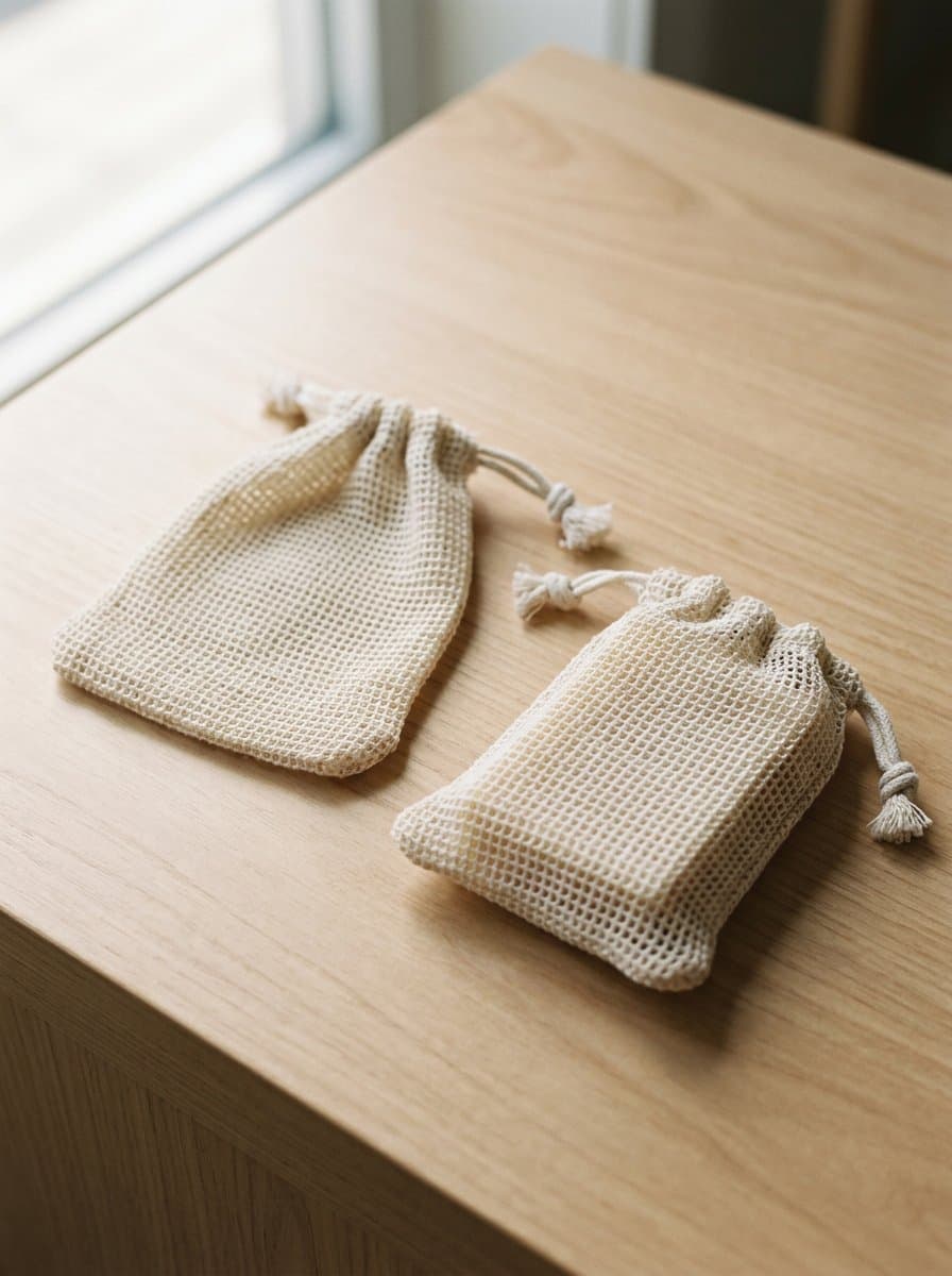 Cotton Soap Saver Pouch Set of 2